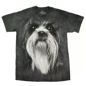 Gray The Mountain Shitzu Graphic TShirt Size Large